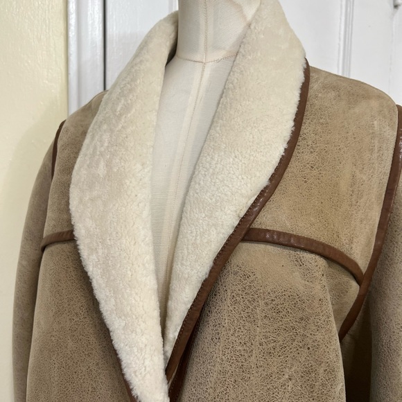 New-ISABEL MARANT Etoile 
Anawa Shearling Jacket - Beige - Picture 11 of 16